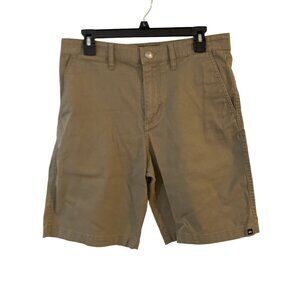 Quiksilver Mens Khaki Casual Chino Shorts Size 34 100% Cotton Durable Everyday W